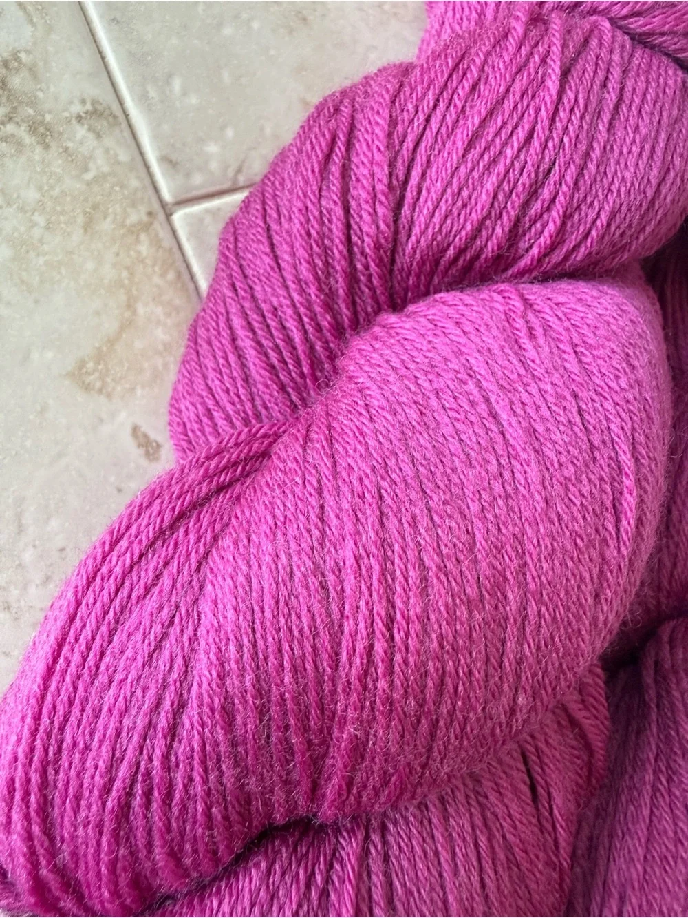 Cloudborn Fibers Merino Superwash Sock Twist Yarn in Raspberry - 2 Hanks